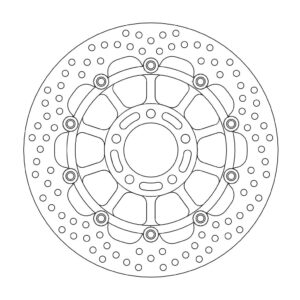 Moto-Master Halo Jarrulevy eteen Suzuki: RG125, RGV250 Gamma, GSX750/1200