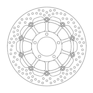 Moto-Master Halo Jarrulevy eteen Triumph: T955 Daytona/Speed Triple, T1050 Sprin