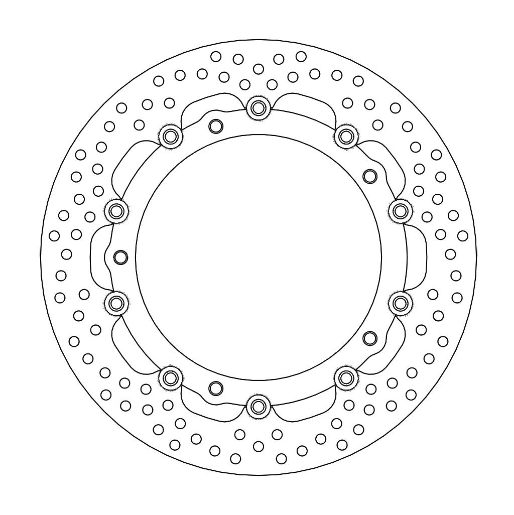 Moto-Master Halo Jarrulevy eteen BMW: S1000RR, F800R/S/ST, R900RT, K1200LT/GT/R/