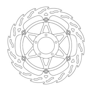 Moto-Master Flame Jarrulevy eteen vasen Ducati Paningale 1199, 848 Corse Special