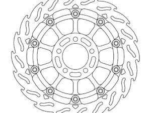 Moto-Master Racing Flame Jarrulevy eteen vasen Kawasaki: ZX, ZR, ZZR, GPZ