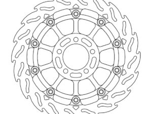 Moto-Master Racing Flame Jarrulevy eteen oikea Kawasaki: ZX, ZR, ZZR, GPZ