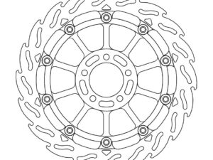 Moto-Master Racing Flame Jarrulevy eteen vasen Kawasaki: ZXR750, ZZR1100-1200