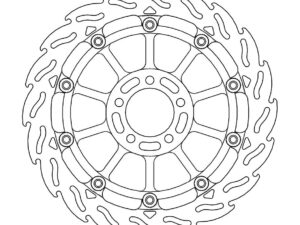 Moto-Master Racing Flame Jarrulevy eteen oikea Kawasaki: ZXR750, ZZR1100-1200