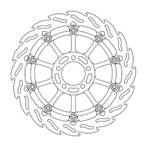 Moto-Master Racing Flame Jarrulevy eteen oikea Kawasaki: ZXR750, ZZR1100-1200