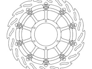 Moto-Master Racing Flame Jarrulevy eteen oikea Honda: VTR 1000 SP1 & SP2