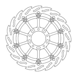 Moto-Master Racing Flame Jarrulevy eteen vasen Ducati: Diavel, Multistrada