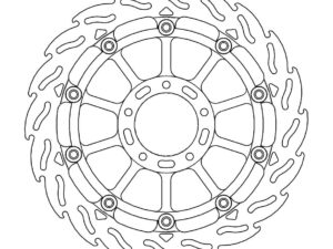 Moto-Master Racing Flame Jarrulevy eteen oikea Ducati: Diavel, Multistrada