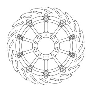 Moto-Master Racing Flame Jarrulevy eteen oikea Ducati: Diavel, Multistrada