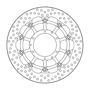 Moto-Master Racing Halo Jarrulevy eteen 5,5mm Honda