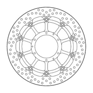 Moto-Master Racing Halo Jarrulevy eteen 5,5mm Honda