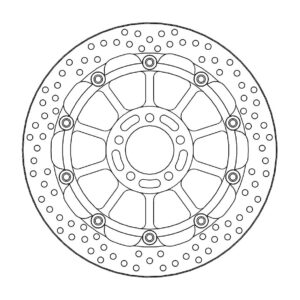 Moto-Master Racing Halo Jarrulevy eteen 5,5mm Kawasaki: ZXR750, ZZR1100-1200
