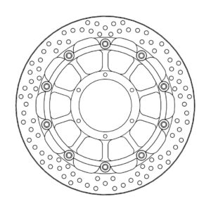 Moto-Master Racing Halo Jarrulevy eteen 5,5mm Honda: VTR 1000 SP1 & SP2