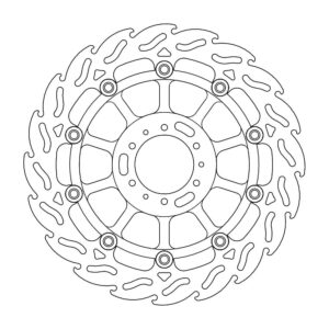 Moto-Master Flame Jarrulevy eteen vasen Honda: VFR 800, XL1000 Varadero ABS