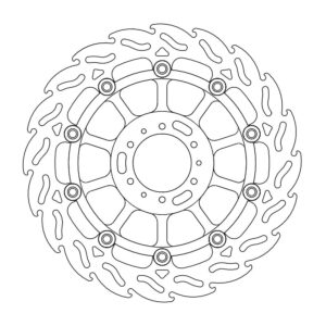 Moto-Master Flame Jarrulevy eteen oikea Honda: VFR 800, XL1000 Varadero ABS