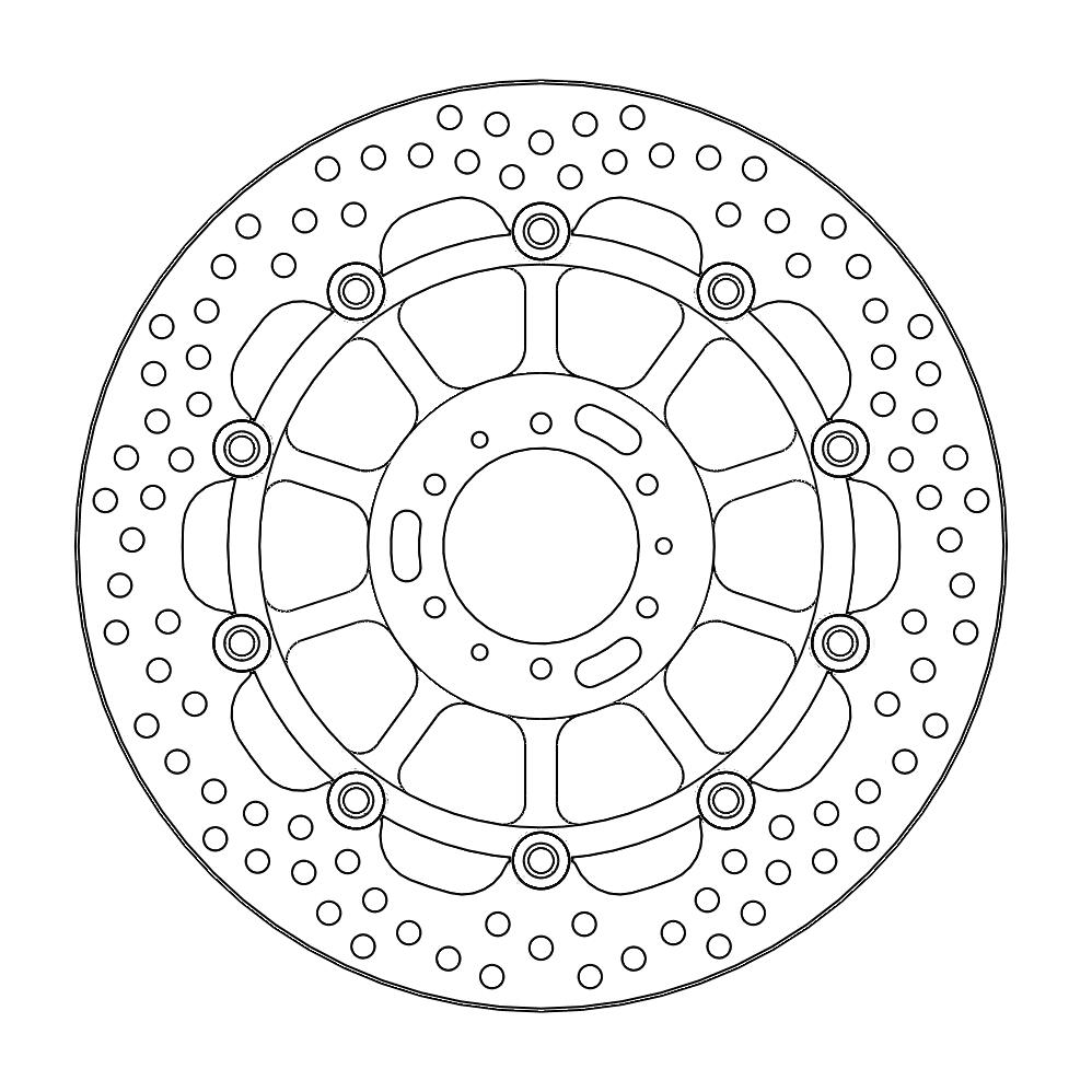 Moto-Master Halo Jarrulevy eteen Honda: VFR 800, XL1000 Varadero ABS