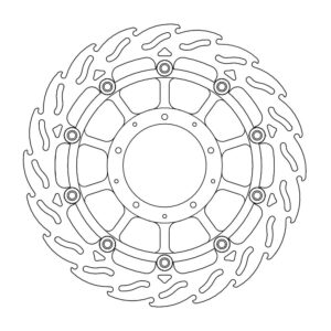 Moto-Master Flame Jarrulevy eteen vasen Honda: VFR1200F / DCT / Parking brake