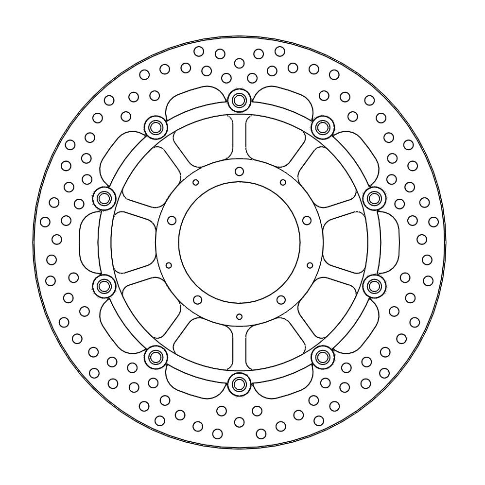 Moto-Master Halo Jarrulevy eteen Honda: VFR1200F / DCT / Parking brake