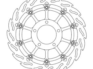 Moto-Master Racing Flame Jarrulevy eteen vasen Triumph: Speed Triple, Tiger 1050