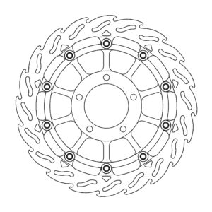 Moto-Master Racing Flame Jarrulevy eteen vasen Triumph: Speed Triple, Tiger 1050