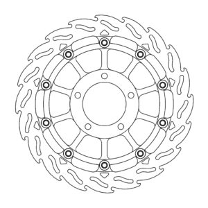 Moto-Master Racing Flame Jarrulevy eteen oikea Triumph: Speed Triple, Tiger 1050