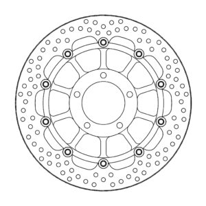 Moto-Master Halo Jarrulevy eteen Triumph: Speed Triple, Tiger 1050, Tiger Sport