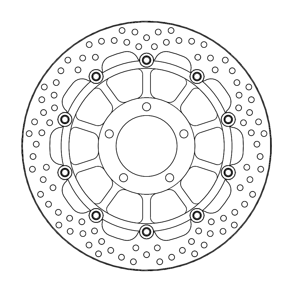 Moto-Master Halo Jarrulevy eteen Triumph: Speed Triple, Tiger 1050, Tiger Sport