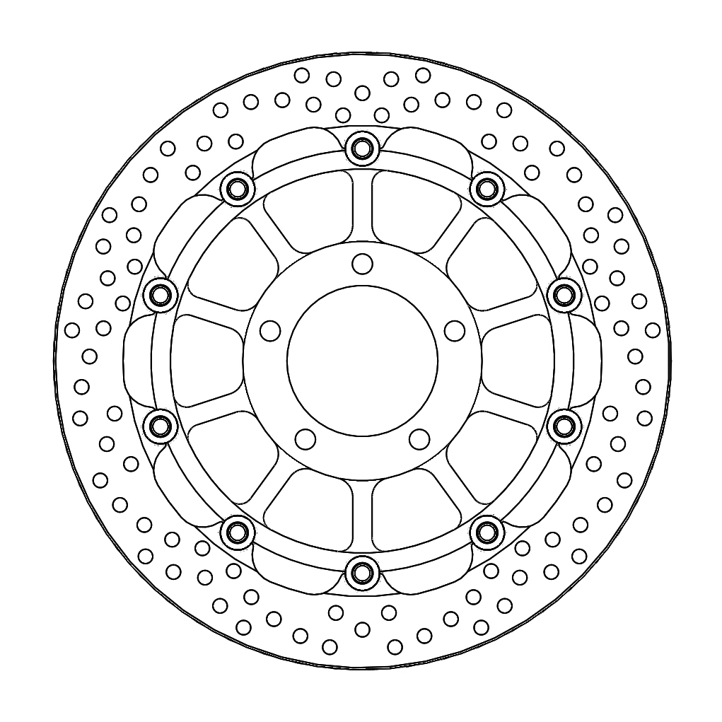 Moto-Master Racing Halo Jarrulevy eteen Triumph: Speed Triple, Tiger 1050, Tiger
