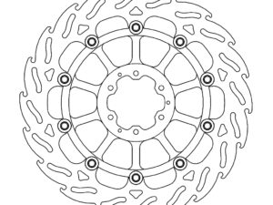 Moto-Master Flame Jarrulevy eteen vasen Honda: CRF 1000 L Africa Twin