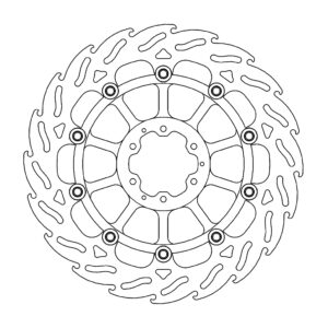 Moto-Master Flame Jarrulevy eteen vasen Honda: CRF 1000 L Africa Twin