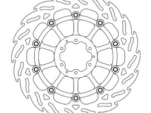 Moto-Master Flame Jarrulevy eteen oikea Honda: CRF 1000 L Africa Twin