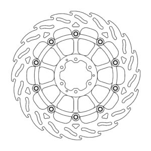 Moto-Master Flame Jarrulevy eteen oikea Honda: CRF 1000 L Africa Twin