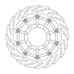 Moto-Master Flame Jarrulevy eteen vasen Honda: VFR 800, VFR 800 X Crossrunner