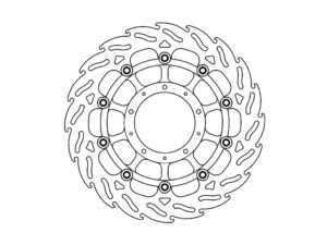 Moto-Master Flame Jarrulevy eteen oikea Honda: VFR 800, VFR 800 X Crossrunner