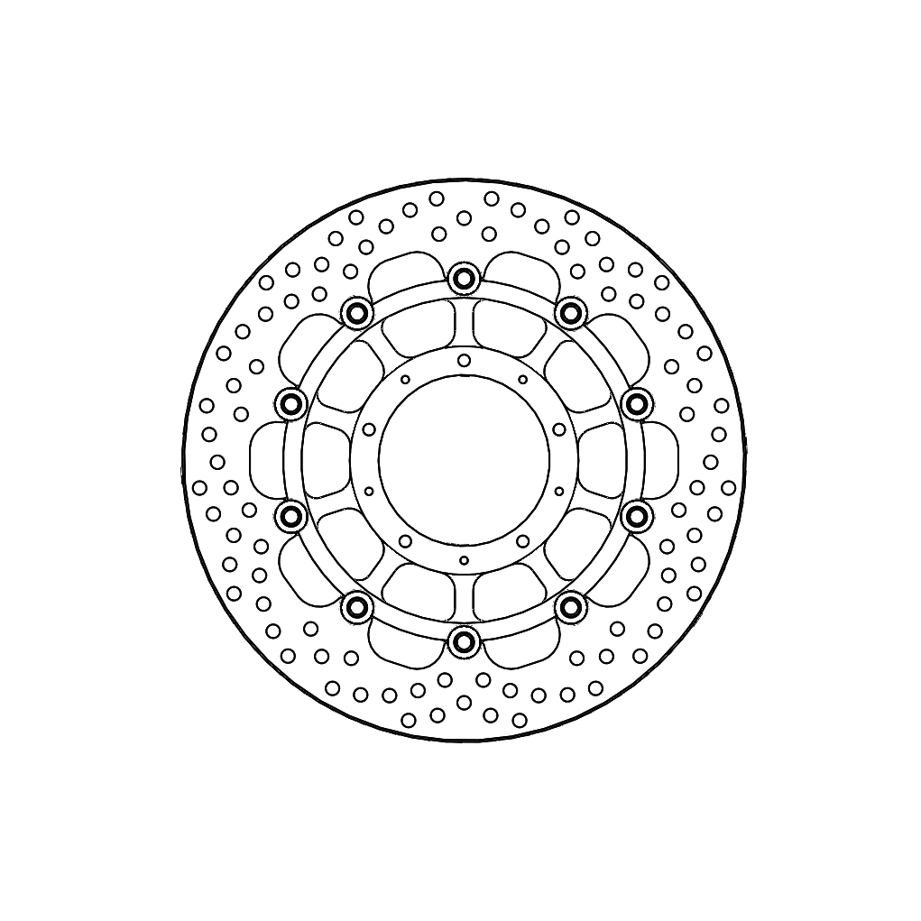 Moto-Master Halo Jarrulevy eteen Honda: VFR 800, VFR 800 X Crossrunner