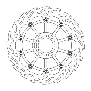 Moto-Master Flame Jarrulevy eteen vasen Aprilia: RSV4 RF/RR, Tuono V4 2017-->