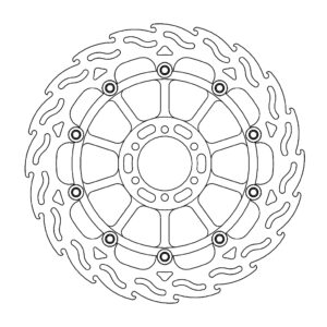 Moto-Master Flame Jarrulevy eteen oikea Aprilia: RSV4 RF/RR, Tuono V4 2017-->