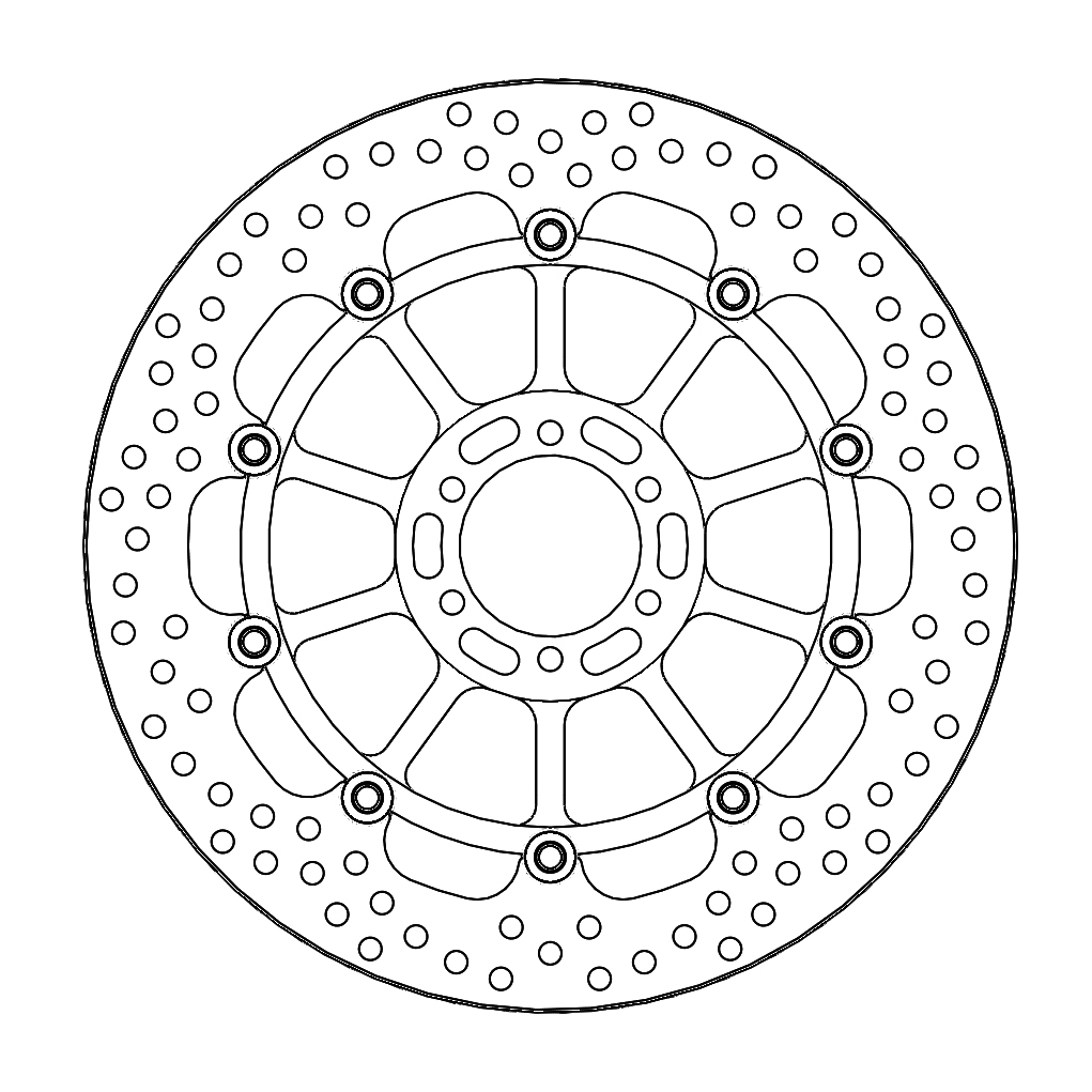 Moto-Master Halo Jarrulevy eteen Aprilia: RSV4 RF/RR, Tuono V4 2017-->