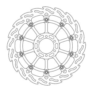 Moto-Master RacingFlame Jarrulevy eteen oikea Aprilia: RSV4 RF/RR, Tuono V4 2017