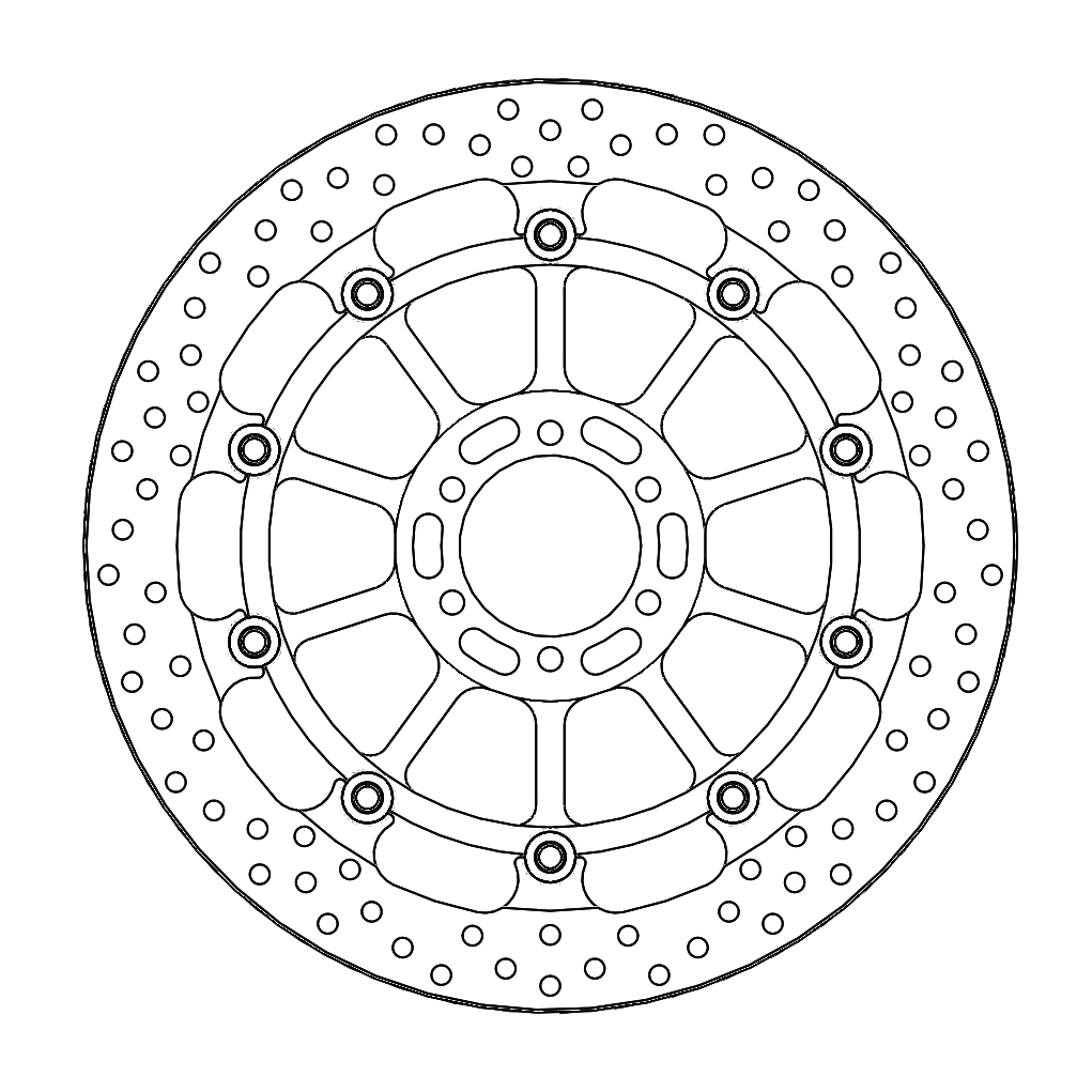 Moto-Master Racing Halo Jarrulevy eteen Aprilia: RSV4 RF/RR, Tuono V4 2017-->