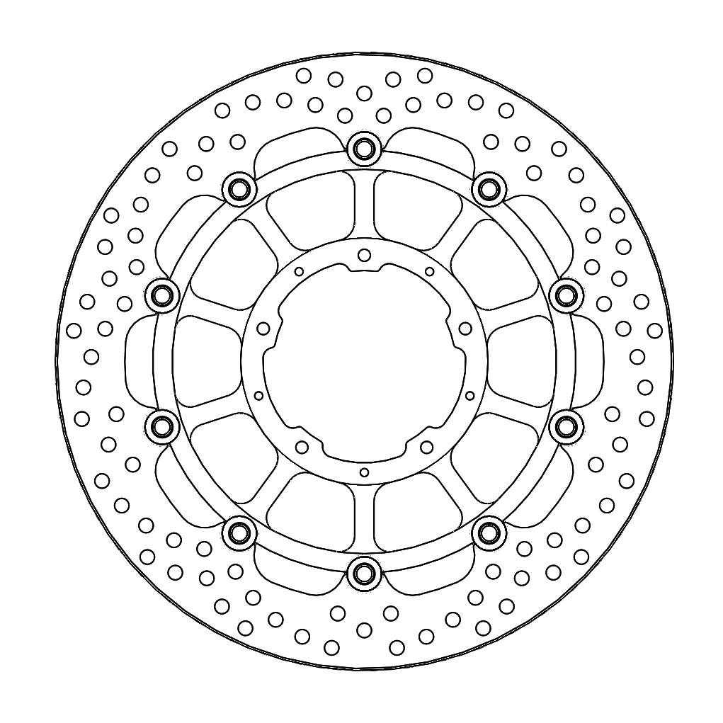 Moto-Master Halo Jarrulevy eteen Honda: CBR1000RR Fireblade, SP 2017-->