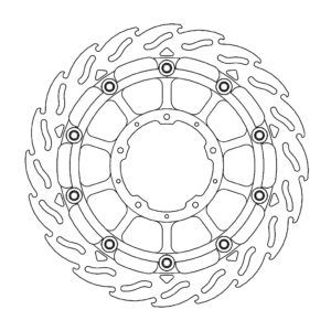 Moto-Master Racing Flame Jarrulevy eteen vasen Honda: CBR1000RR Fireblade, SP 20