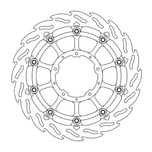 Moto-Master Racing Flame Jarrulevy eteen oikea Honda: CBR1000RR Fireblade, SP 20