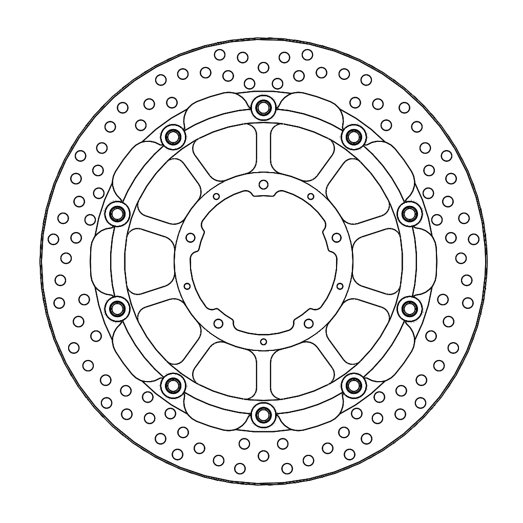 Moto-Master Racing Halo Jarrulevy eteen Honda: CBR1000RR Fireblade, SP 2017-->