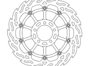 Moto-Master Flame Jarrulevy eteen vasen Kawasaki: ZX-10RR