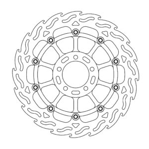 Moto-Master Flame Jarrulevy eteen vasen Kawasaki: ZX-10RR