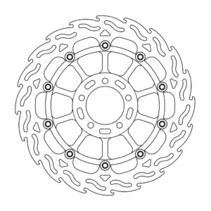 Moto-Master Flame Jarrulevy eteen oikea Kawasaki: ZX-10RR