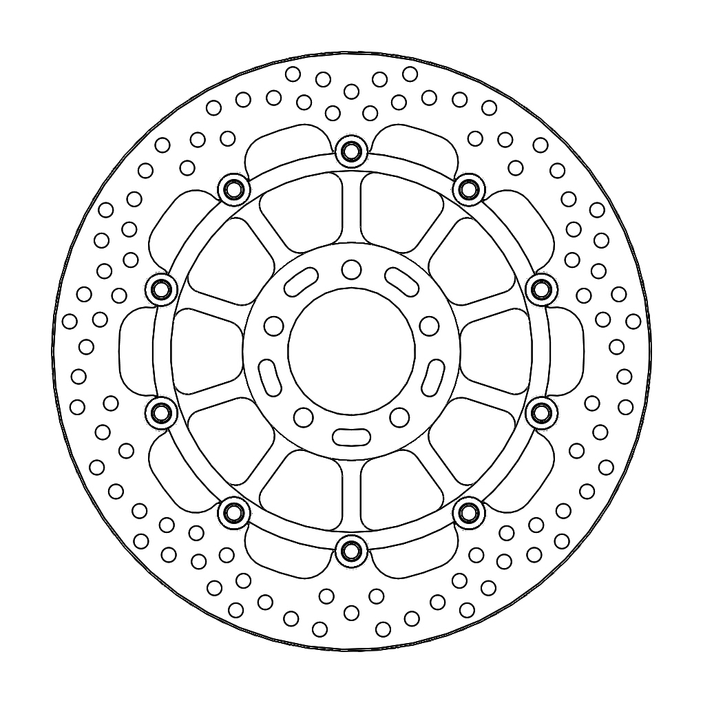 Moto-Master Halo Jarrulevy eteen Kawasaki: ZX-10RR