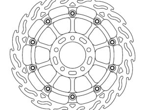 Moto-Master Racing Flame Jarrulevy eteen vasen Kawasaki: ZX-10RR