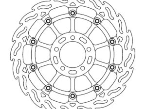 Moto-Master Racing Flame Jarrulevy eteen oikea Kawasaki: ZX-10RR